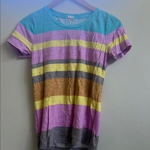 J. Crew Blue and Purple Short Sleeve Tee